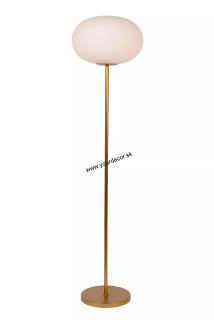 Stojatá lampa ELYSEE Opal/Zlatá mat. 1/E27, D38cm