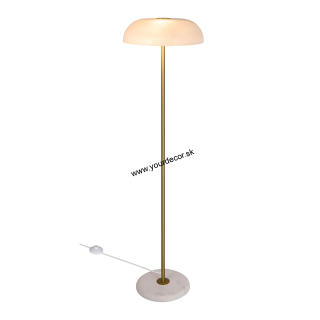 Stojatá lampa GLOSSY Mramor biely/Biela 3/E27, H143cm