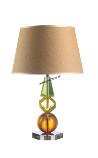 Stolná lampa TRIGONOS oranžová/béžová, 1/E27, H61cm