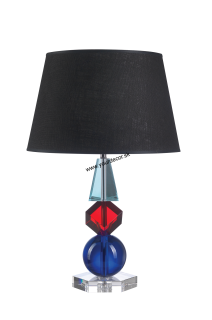 Stolná lampa TRIGONOS modrá/čierna, 1/E27, H61cm