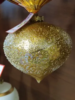 Vianočná guľa so špičkou s kryštálikmi D10cm