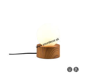Stolná lampa COUNTESS imitácia dreva 1/E14