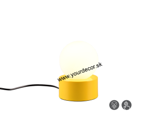 Stolná lampa COUNTESS žltá 1/E14