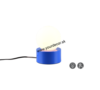 Stolná lampa COUNTESS modrá 1/E14