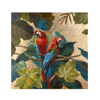 1Q258 Obraz Papagáje Ara 100x100cm