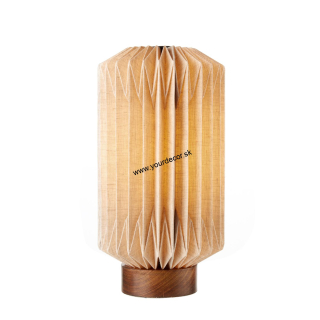 1G152 Stolná lampa IWAKI ľan/drevo 1/E27 H42cm