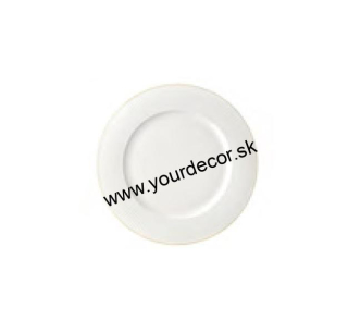 NICE tanier servírovací biely/zlatá linka D30cm