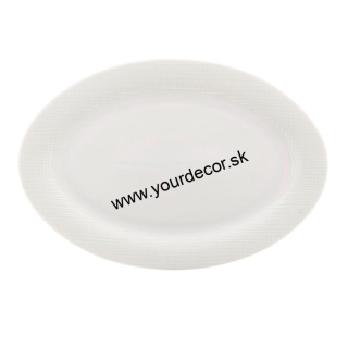SANTORINI tanier oválny biely L35cm