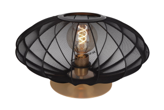 Stolná lampa CORINA čierna/mosadz 1/E27 D40cm