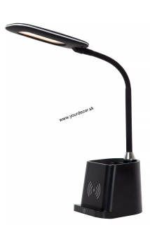 Stolná lampa PENNY čierna LED4,7W, 3000K, DIM., S bezdrôtovou nabíjačkou
