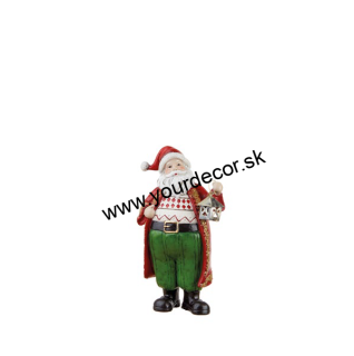 XMAS Zimné vítanie Santa Claus malý 13x9,5x22H
