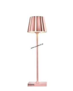 Stolná lampa TROLL NANO LED AKKU Ružové zlato IP54