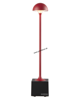 Stolná lampa FLORA AKKU Dimm. Červená IP54