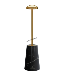 Stolná lampa SIENA AKKU Zlatá/Čierny mramor IP54