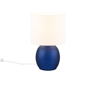 Stolná lampa VELA modrá/biela 1/E14, H29cm