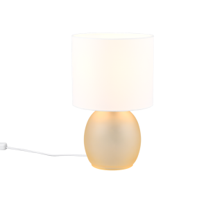 Stolná lampa VELA jantár/biela 1/E14, H29cm