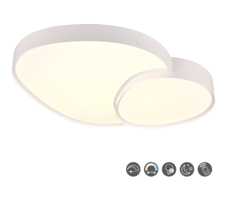 Stropné svietidlo RISE biele LED45W, 2700 - 6500K, 77x63cm