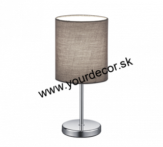 Stolná lampa JERRY Sivá/Chróm, 1/E14, H28,5cm