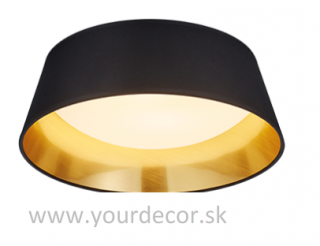 Stropné svietidlo PONTS Black/Gold, LED14W, 3000K, D34 cm