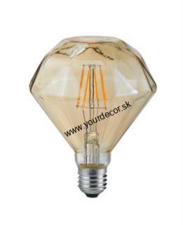 Žiarovka LED DIAMANT LED4W, 360lm, 2700K, E27 Amber