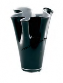 Váza WAVE H30 BLACK/OPAL