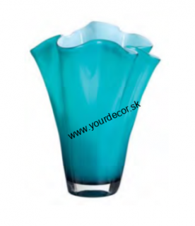 Váza WAVE H30 LIGHT BLUE/OPAL