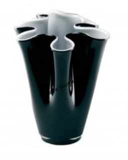 Váza WAVE H40 BLACK/OPAL