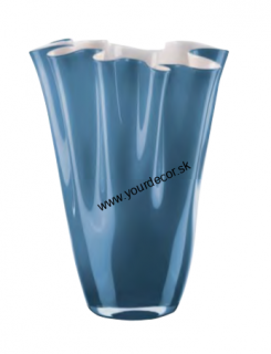 Váza WAVE H40 BLUE/OPAL