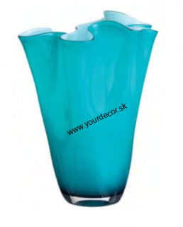 Váza WAVE H40 LIGHT BLUE/OPAL