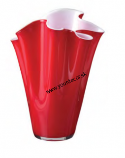 Váza WAVE H40 RED/OPAL