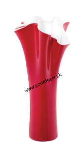 Váza WAVE H75 RED/OPAL