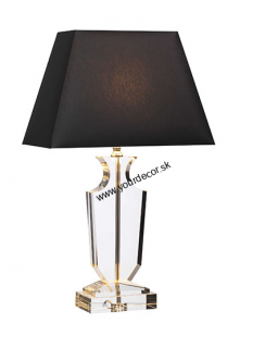 Stolná lampa ANFORA číra/čierna, 1/E27, H70 cm
