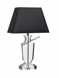 Stolná lampa ANFORA číra/čierna, 1/E17, H55 cm