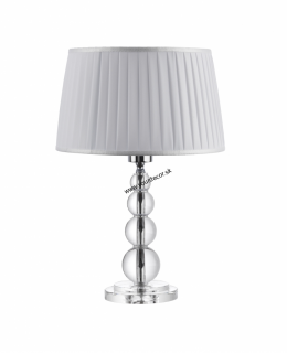 Stolná lampa MOON Biela / Číra H45cm