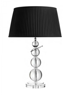 Stolná lampa MOON Čierna / Číra, H72 cm