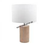 HELSINKI stolná lampa biela/drevo 1/E27, H43cm