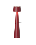 Stolná lampa MONO AKKU Dimm. Červená IP65
